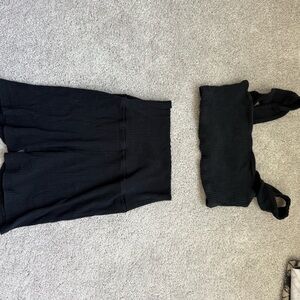 Daily Drills Black Ribbed Sports Bra